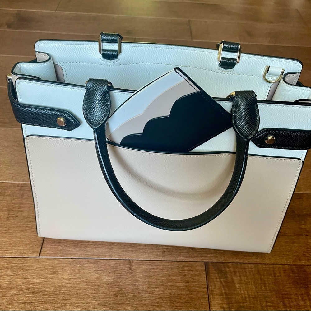 Kate Spade New York Staci Colorblock Medium Satchel with Matching Card Holder - Picture 3 of 8